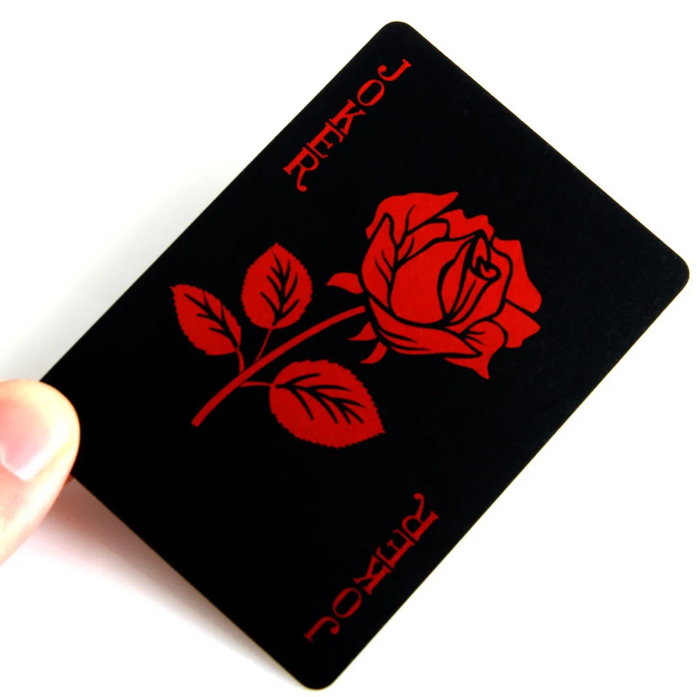 Gift Poker Golden Playing Cards Set Waterproof Plastic Black Color Card Classic Magic Tricks Tool Games | Спорт и развлечения