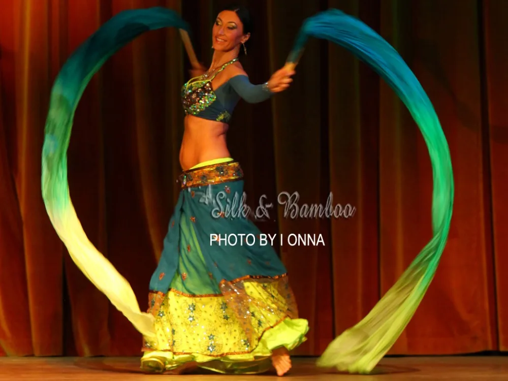 Шелковая Веер вуаль для танца живота 1 пара 2 4*0 9 м|fan veil|silk fan veilsbelly dance silk |