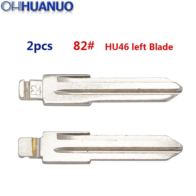2 шт./лот 82 # KD дистанционный ключ незарезанное пустое складное лезвие HU46 для Opel NO.82