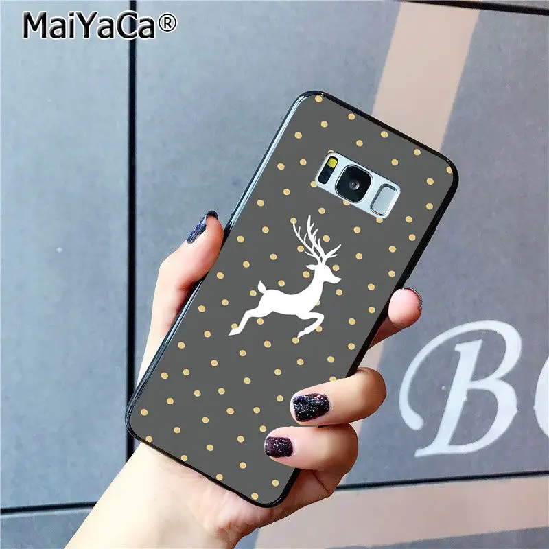 MaiYaCa новый год Рождество олень Санта чехол для телефона Samsung Galaxy S20 S9 plus S7 edge S6 S10Plus