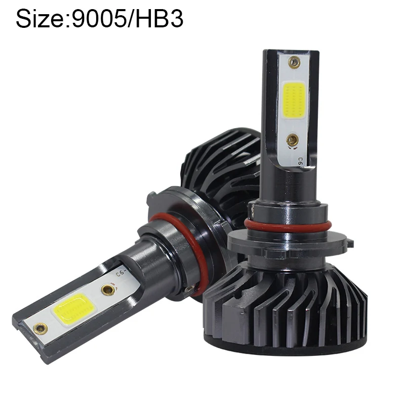 

Hot 2Pcs IP68 Car Headlight LED H4 H8/H9/H11 H1 9005 9006 Auto Bulb Car Light Lamp 6500K BX