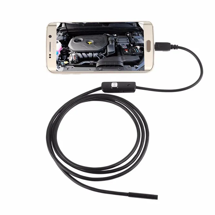 USB 5,5 мм объектив 1 м/1,5 м/2 м/3,5 м/5 м мягкий кабель Android эндоскоп камера светодиодный светильник Borescopes мини камера для ПК Android телефон