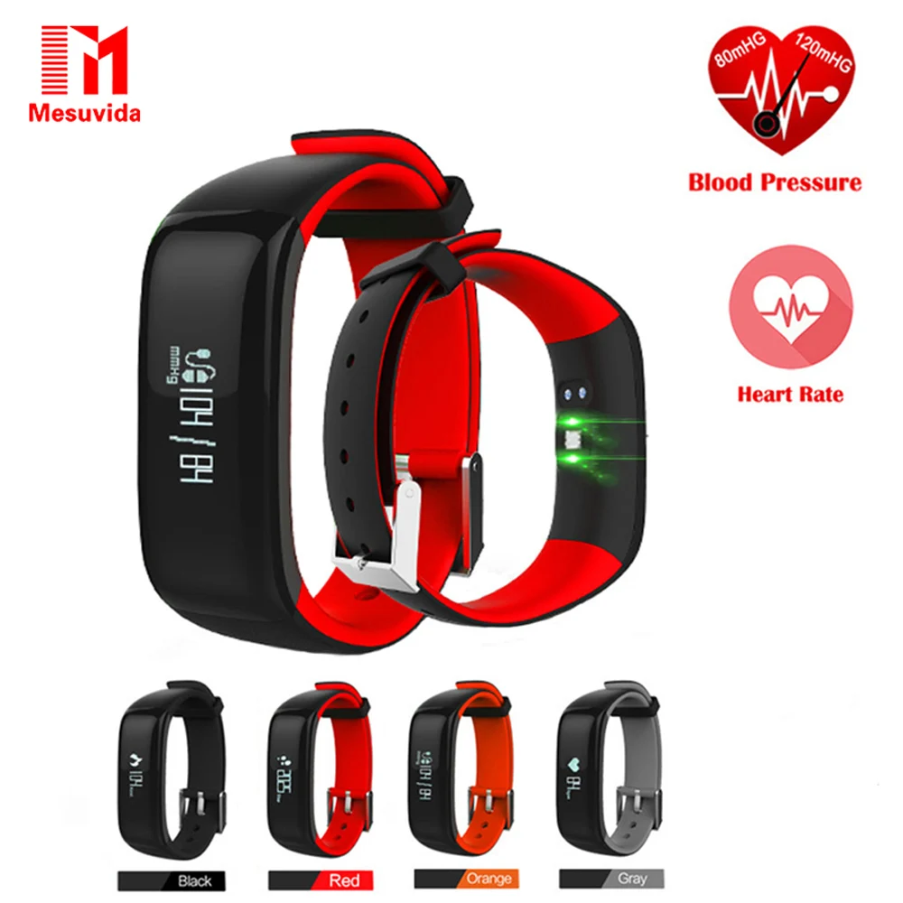 P1 Bluetooth умные часы кровяное Давление монитор сердечного ритма Водонепроницаемый