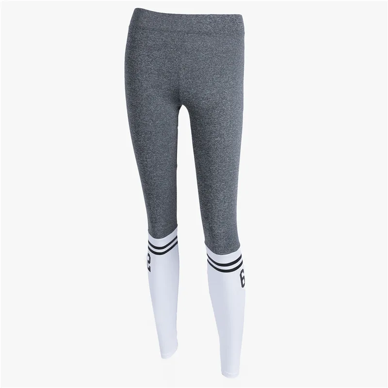 Новинка лета 2017 женские спортивные Леггинсы для йоги с буквенным принтом