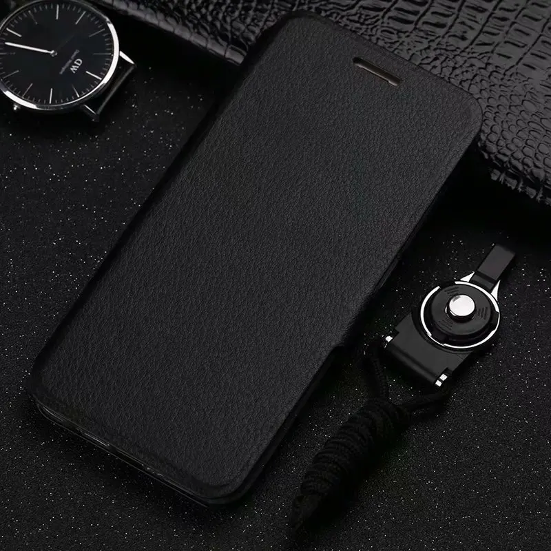 Black PDGB чехол для Meizu M3 Note M5 M5s M6 Note M6S U10 U20 цветной кожаный чехол с рисунком бабочки цветка башни+ ремешок - Цвет: Black