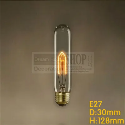 Spedizione gratuita più economico lampada edison campioni Vintage edison filamento T10 lampadina a tubo 220V 40W CE E27 Edison style light