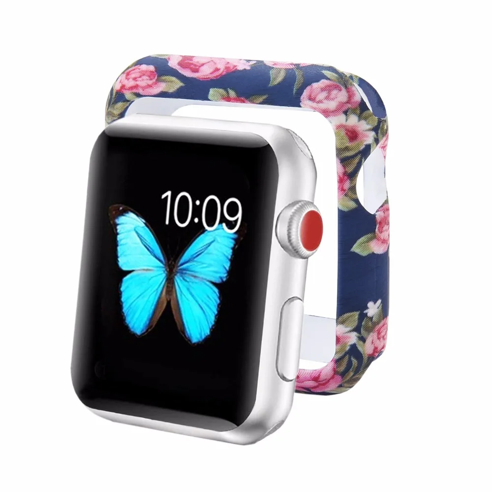 Мягкий и тонкий чехол Bemorcabo из ТПУ с принтом для Apple Watch 38 мм 42 мм для iwatch TPU Защитный чехол для Apple Watch 1 2 3