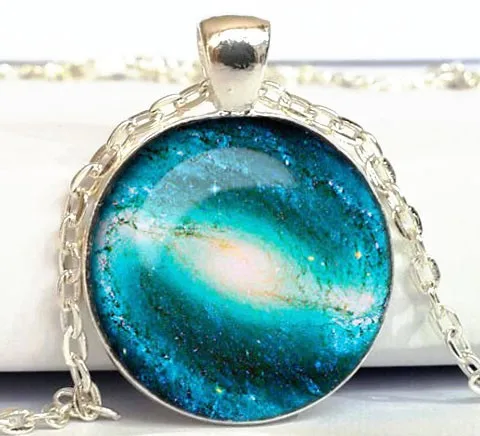 Новая трендовая спиральная подвеска с изображением галактики ожерелье