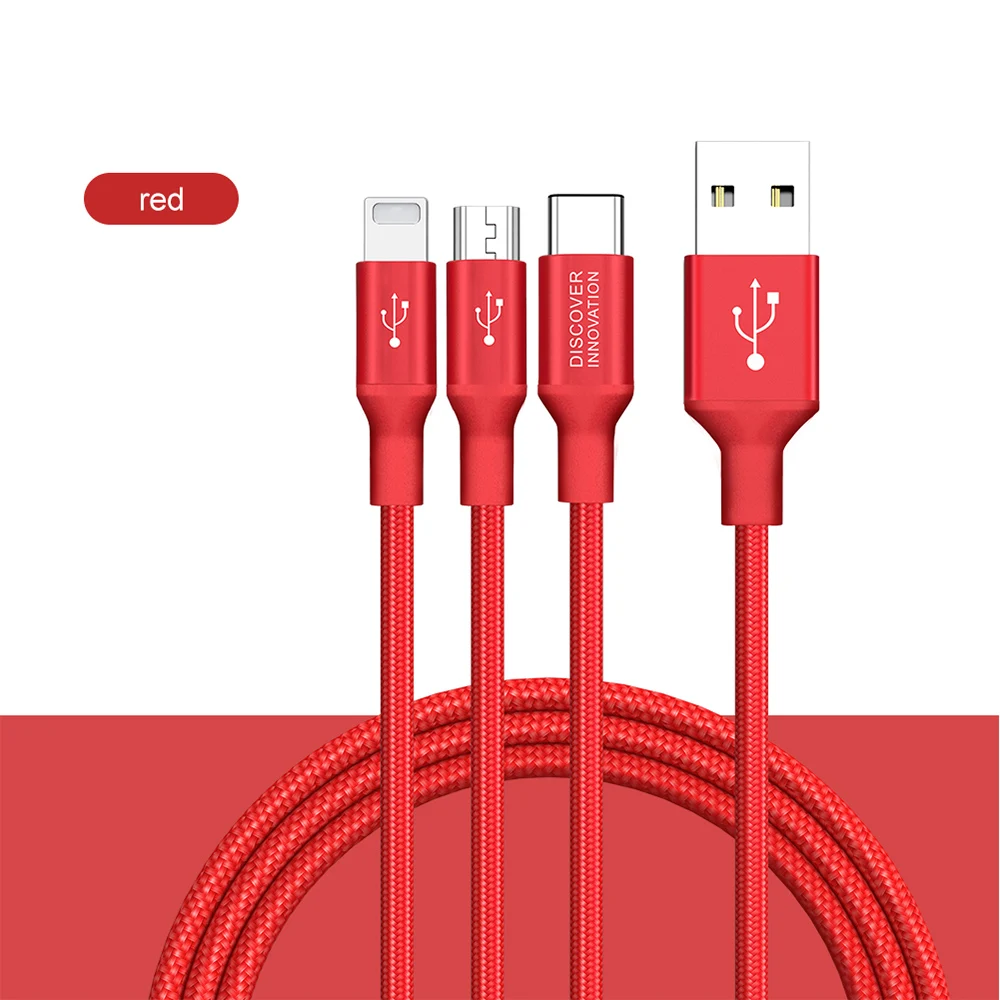 NILLKIN для iPhone зарядный кабель+ Micro USB+ type C 5 В/3 А Быстрая зарядка для Xiaomi 9 для samsung S10 для huawei mate 20 Pro