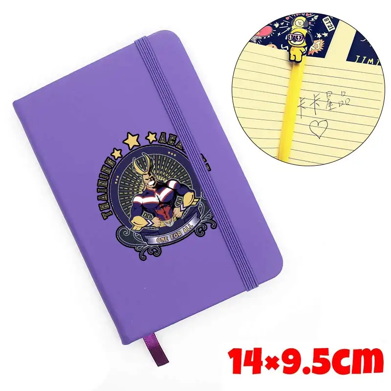 Аниме Мой герой Academy Izuku Midoriya Katsuki Bakugou правит записной книгой для учебы работы