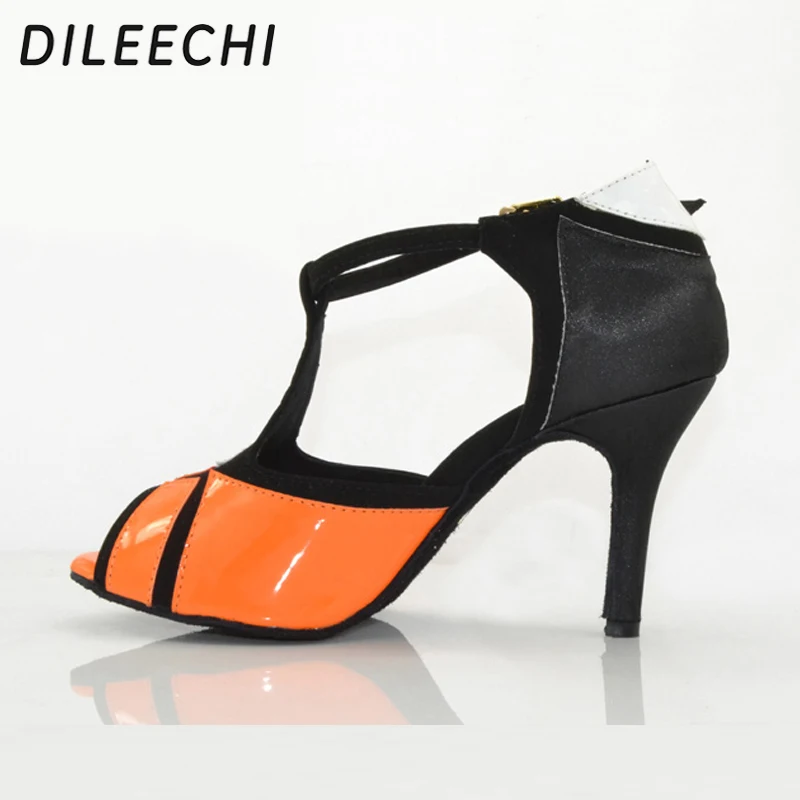 Женские туфли для латиноамериканских танцев DILEECHI желтые вечерние из