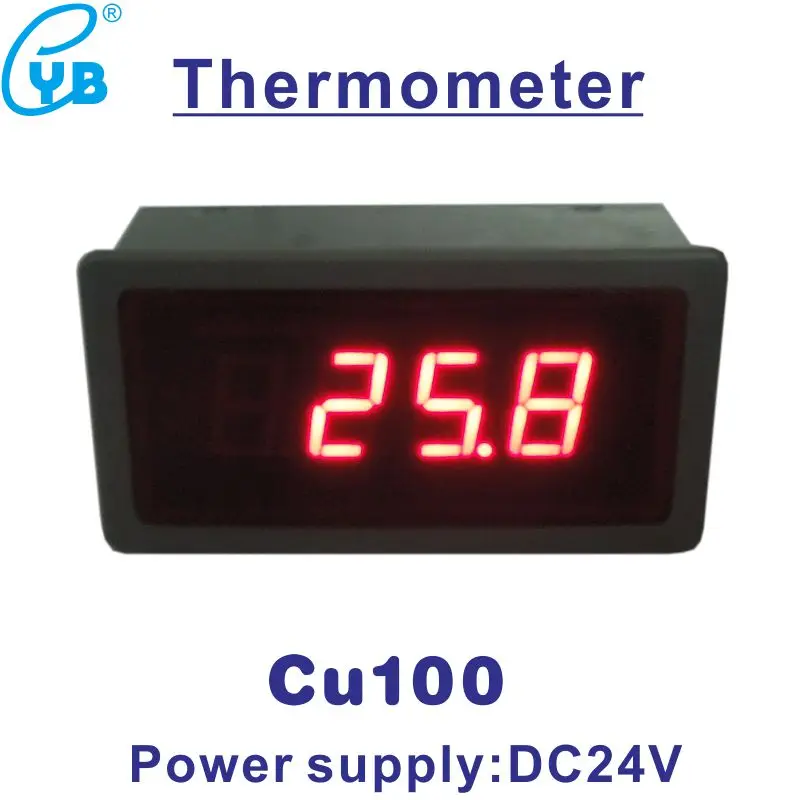 Цифровой термометр со светодиодный Ной подсветкой Cu100 с зондом термопары