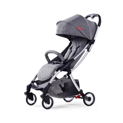 GRAY 7.8 Kidstravel Baby Stroller Ultra-lightweight Folding Bebek Arabasi Poussette Baby Car Portable On The Airplane - Цвет: GRAY