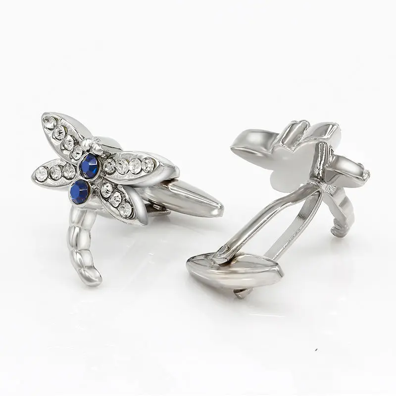Dragonfly Kemstone Новинка черепаха с животными/медведь/акула/Невеста дизайнерские запонки Мужская рубашка костюм платье Вечерние запонки бижутерия подарок - Окраска металла: Dragonfly