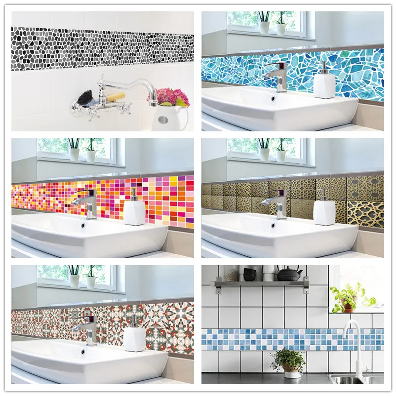 Марокканская Модная водостойкая наклейка на керамическую плитку самоклеящаяся