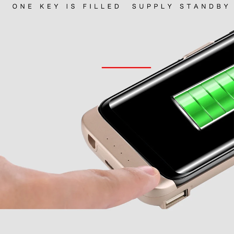 5500/6500 мАч задняя крышка с зажимом для Samsung Galaxy S8 Plus чехол питанием Чехлы