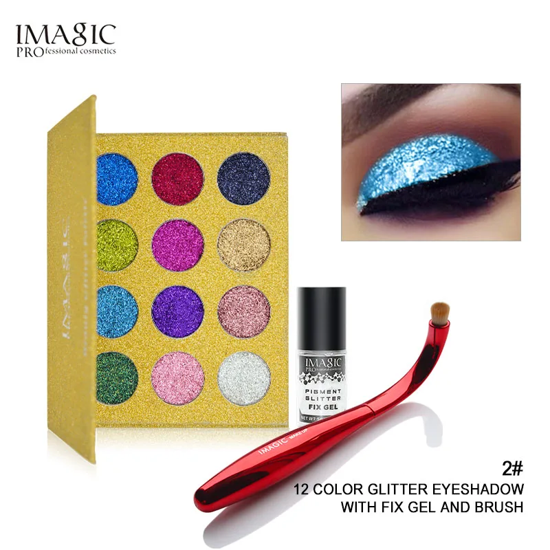 314-2 Fix Gel brush IMAGIC блеск инъекции прессованные блестки одиночные тени для век Алмаз Радуга Макияж Косметика Тени для век магнит палитра - Цвет: 314-2 Fix Gel brush