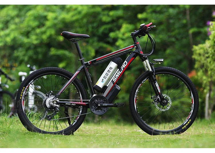 

26inch Hydraulic disc brake 27speed electric mountain bike 48V lithium battery smart electric bicycles 500W motor aluminum frame