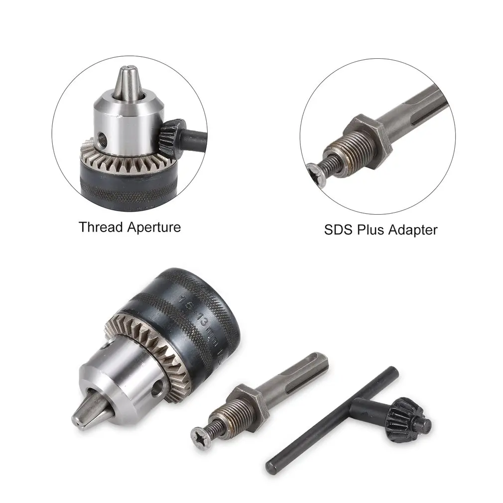 1.5-13mm Keyed Iron Drill Chunck 1/2&quot 20UNF SDS Plus Adapter Connecting Rod Wrench For Electric Drills Rotary Manchine Tools |