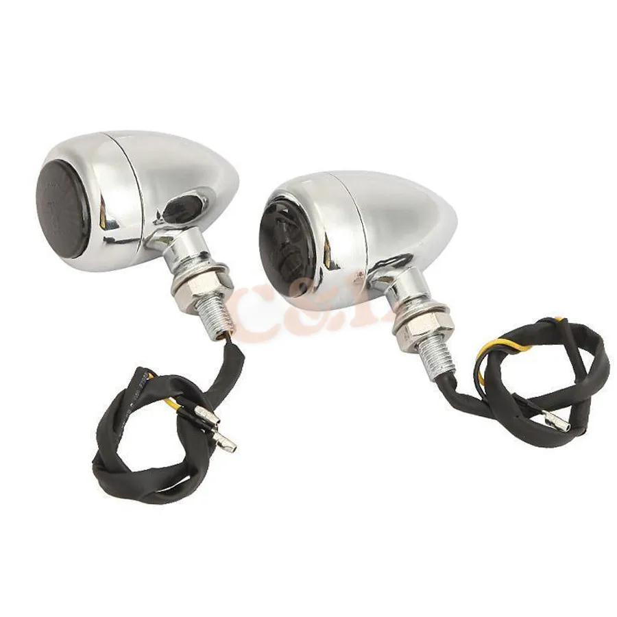 Мотоцикл Хром Пуля поворотники свет лампы Led дальнего света для Harley Honda Suzuki