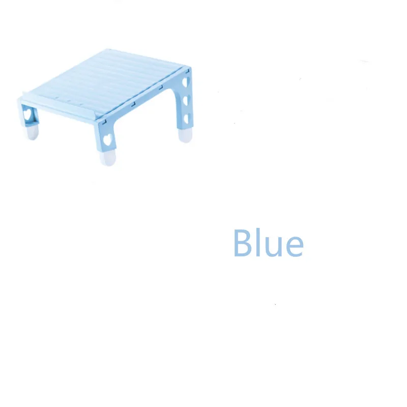 Blue DIY креативная подъемная двойная стойка для обуви, многофункциональная стойка для хранения, экономия пространства для дома, гостиной, пластиковая демонстрационная стойка - Цвет: Blue
