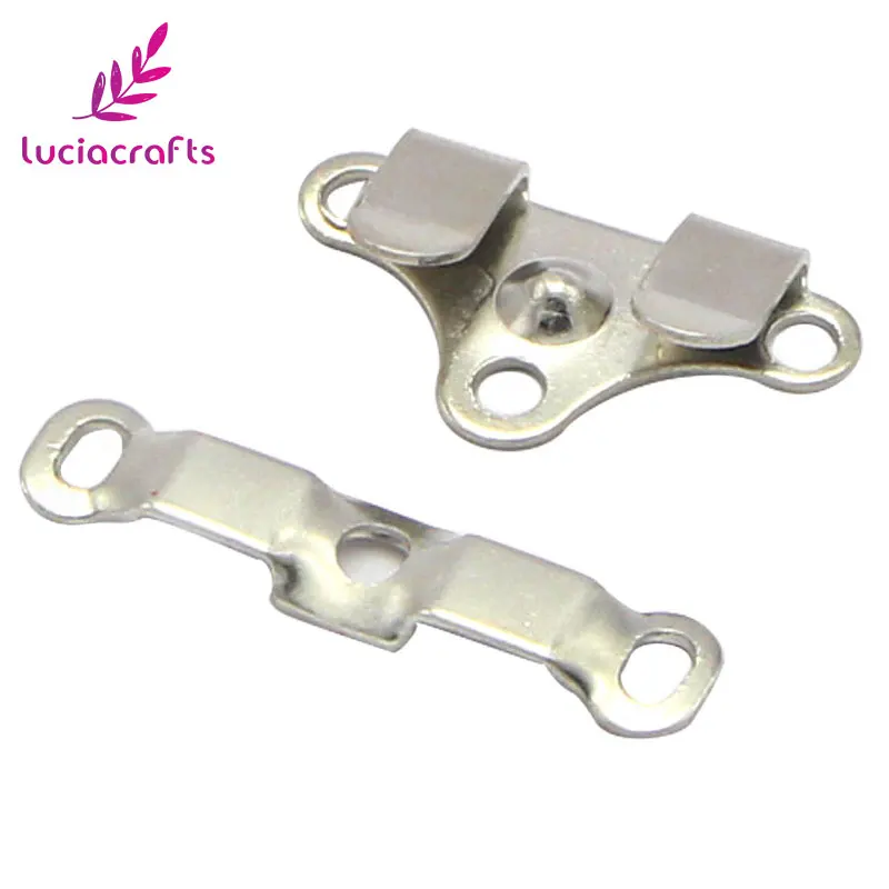 Lucia crafts 10 компл./лот брюки юбка металлический крюк пряжки нить фигурном каблуке штаны Кнопка сделай сам Одежда Крючки Аксессуары для ванной комнаты G1213