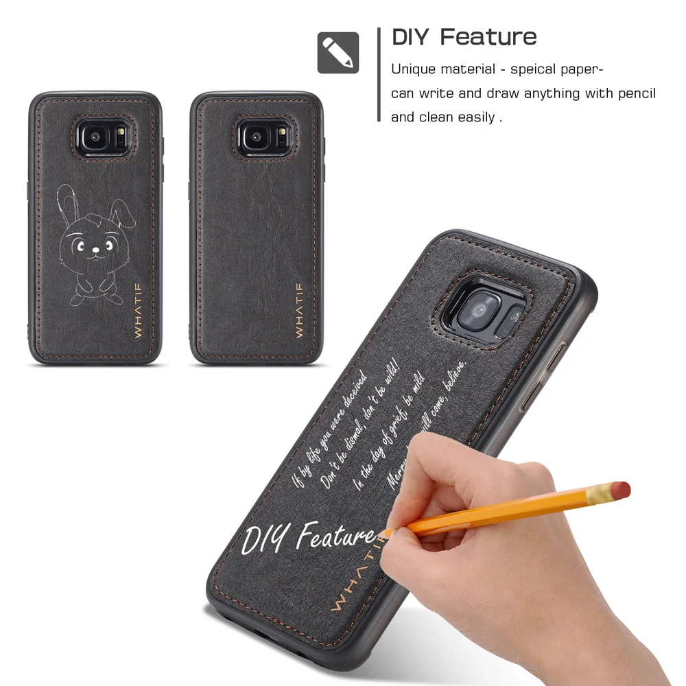 WHATIF чехлы для телефонов Samsung Galaxy S7 G930F крышка Edge G935F Чехол DIY особенность