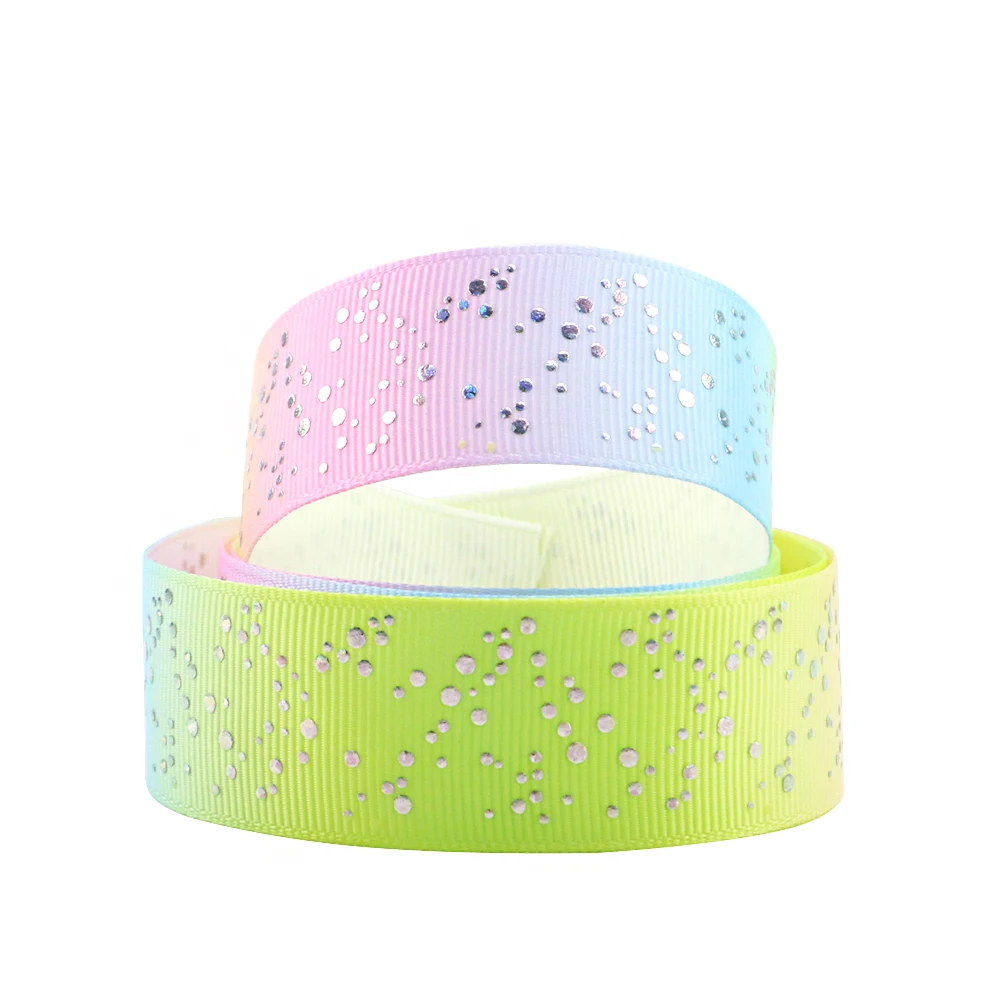 David accessories 1 или " или 3", в звездочку и в горошек, в виде рыбьей чешуи; фольги серебристые, лазерные резинка из полиэстера, материалы для ручных поделок, 50Yc3724
