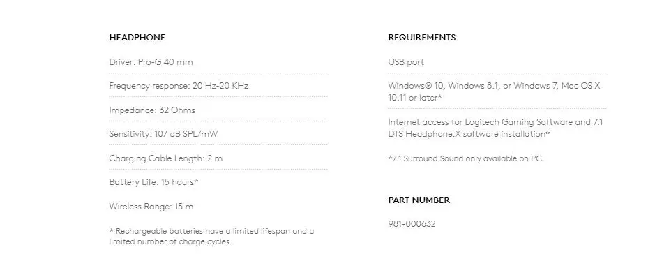 Logitech(G) G533 7.1 Wireless Surround Sound Game Earphone Microphone Computer Competition Earphone Headset Headset