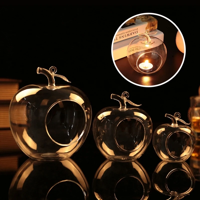 3D Прозрачный Подсвечник Стекло фестиваль Главная орнамент декора красивая мода