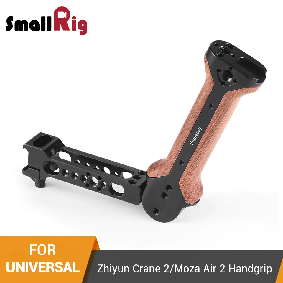 SmallRig рукоятка для DJI Ronin S/Zhiyun Crane 2/Moza Air 2 Quick Release деревянная ручка с холодным башмаком+ Arri отверстие для размещения-2340