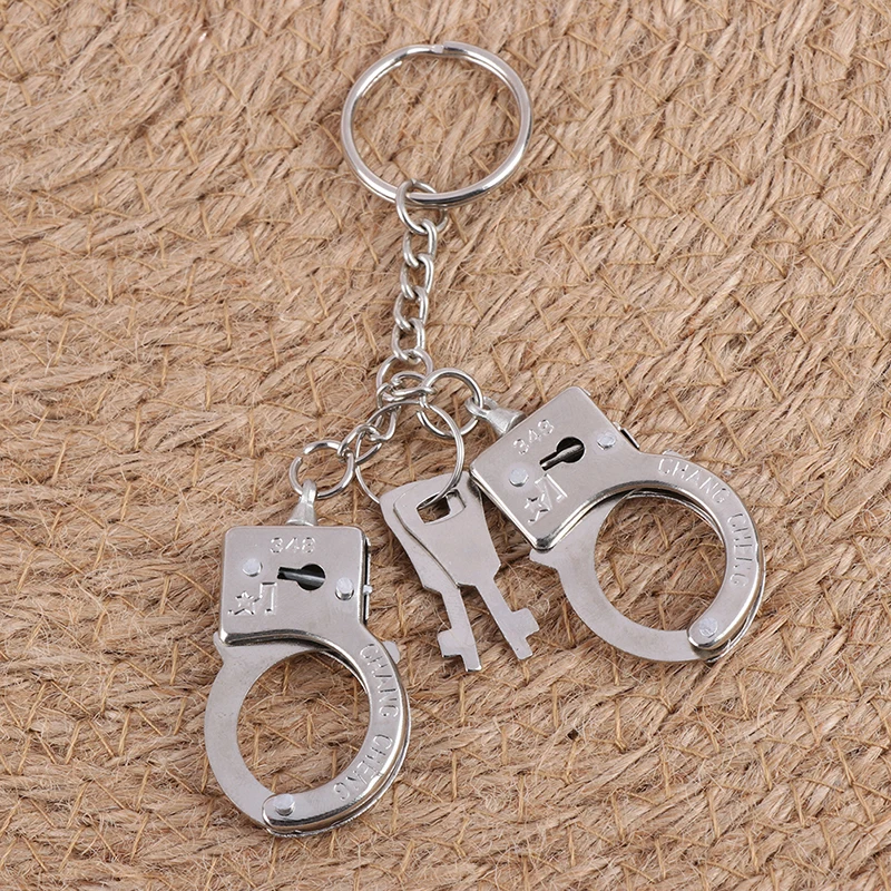 Креативный сплав наручники для полиции двойной брелок ключей автомобиля сумка