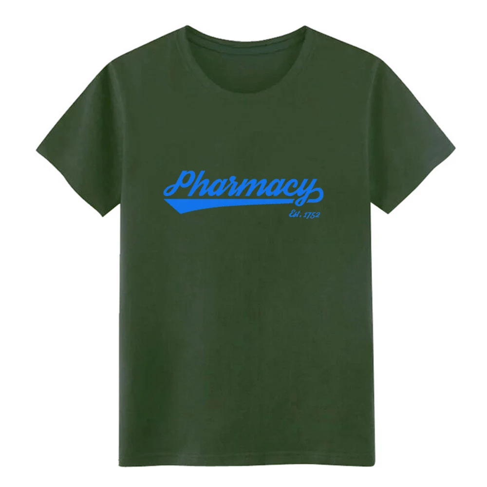 Синяя футболка Team Pharmacy на заказ S XXXL уличная одежда новый стиль весна