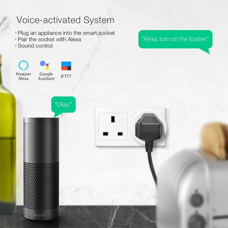 BlitzWolf BW SHP4 штепсельная вилка британского стандарта WI FI умная розетка 220 V 240 10A