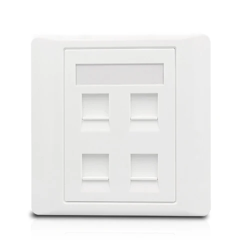 UKITSON Настенная розетка RJ45 4 порта CAT 6 белая