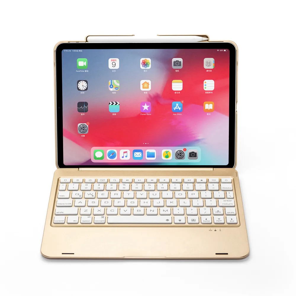 Чехол со встроенным держателем для iPad Pro 11 2018 беспроводная подсветка Bluetooth