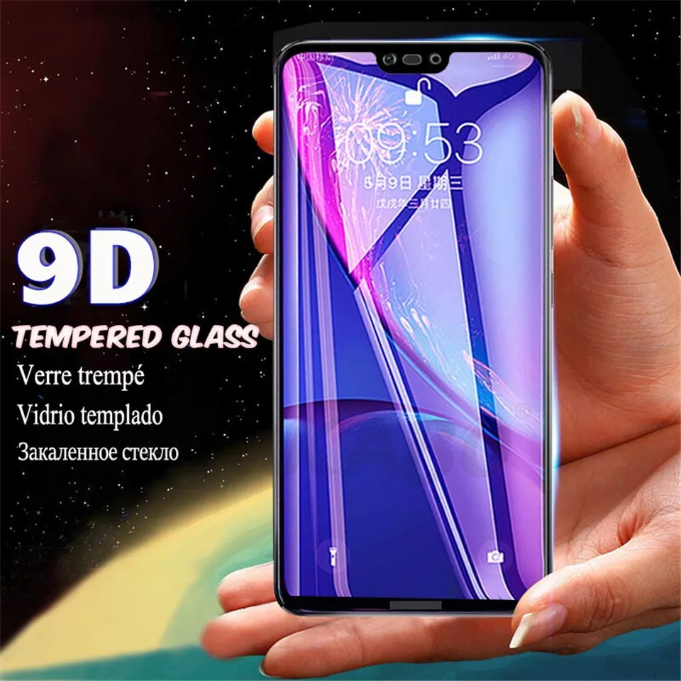 

Закаленное стекло 9D для Huawei Mate 20 Pro P20 Lite, P smart, 2 шт.