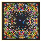 Роскошный брендовый женский шарф POBING из 130 саржевого шелка 130 * 100% см, квадратные шарфы, шелковые шарфы и повязки с птицами в честь Феникса, хиджаб