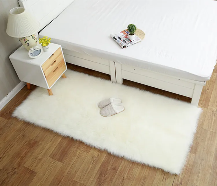 Европейский искусственный шерстяной плюшевый ковер из овчины для гостиной
