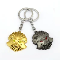 hsic new dota 2 keychain lion head medallion of courage key ring holder metal chaveiro key chain surrounding game jewelry hc1228
