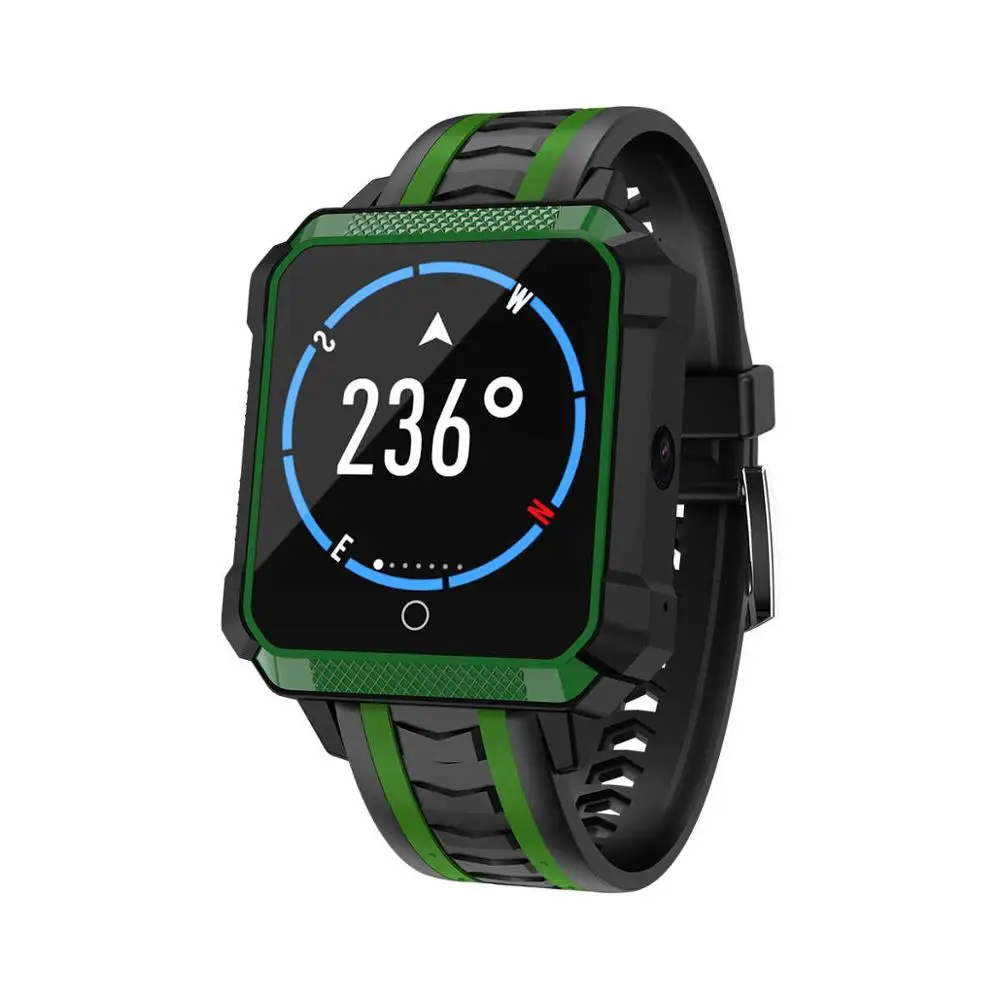 Green Silicone Смарт-часы H7, водонепроницаемые, gps, Смарт-часы, Android, 4G, Bluetooth, спортивные, умные часы с музыкальным плеером, камерой, Mtk6737 - Цвет: Green Silicone