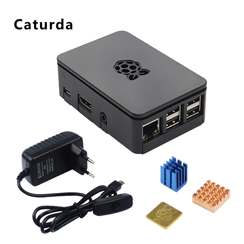 Для Raspberry Pi 3 ABS чехол акриловый + теплоотвод Мощность адаптер питания с