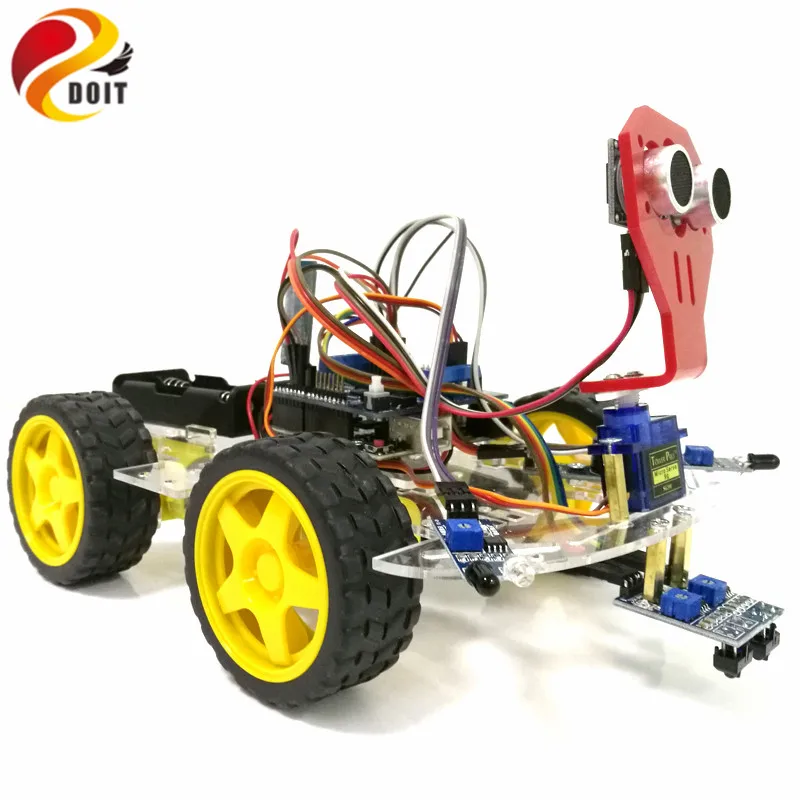 DOIT Bluetooth управление 4WD робот шасси автомобиля с UNO R3 доска + Мотор привод щит
