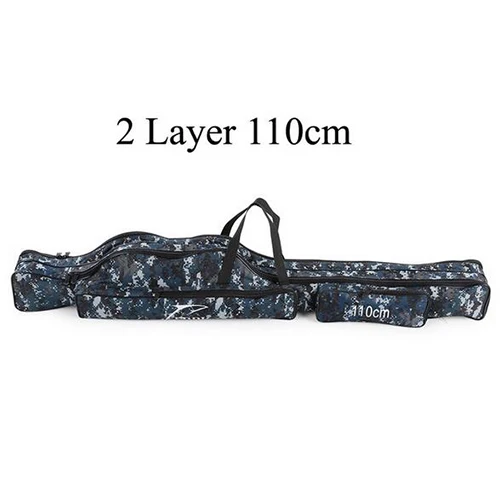 2 Layer 110cm Blue Мешок рыболовной удочки 110/120/130/150 см 2-3 Слои прочная сумка для рыболовных снастей - Цвет: 2 Layer 110cm Blue