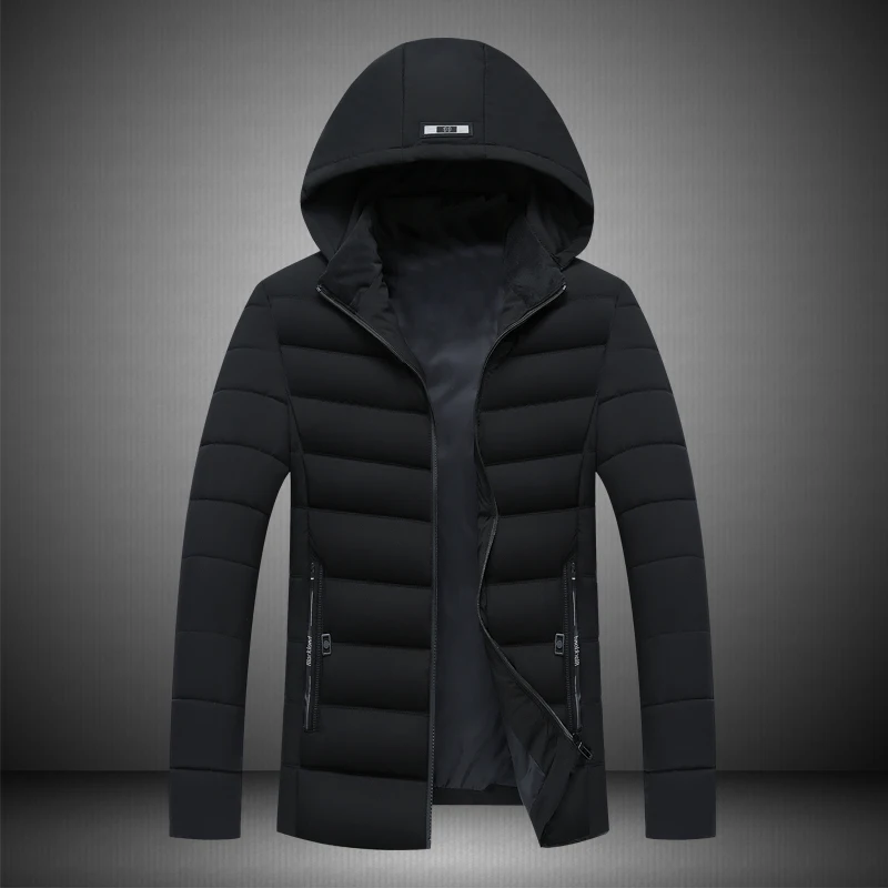 

Зимняя мужская хлопковая пуховая парка chaqueta plumas hombre, мужская куртка большого размера с капюшоном, хлопковая куртка для папы