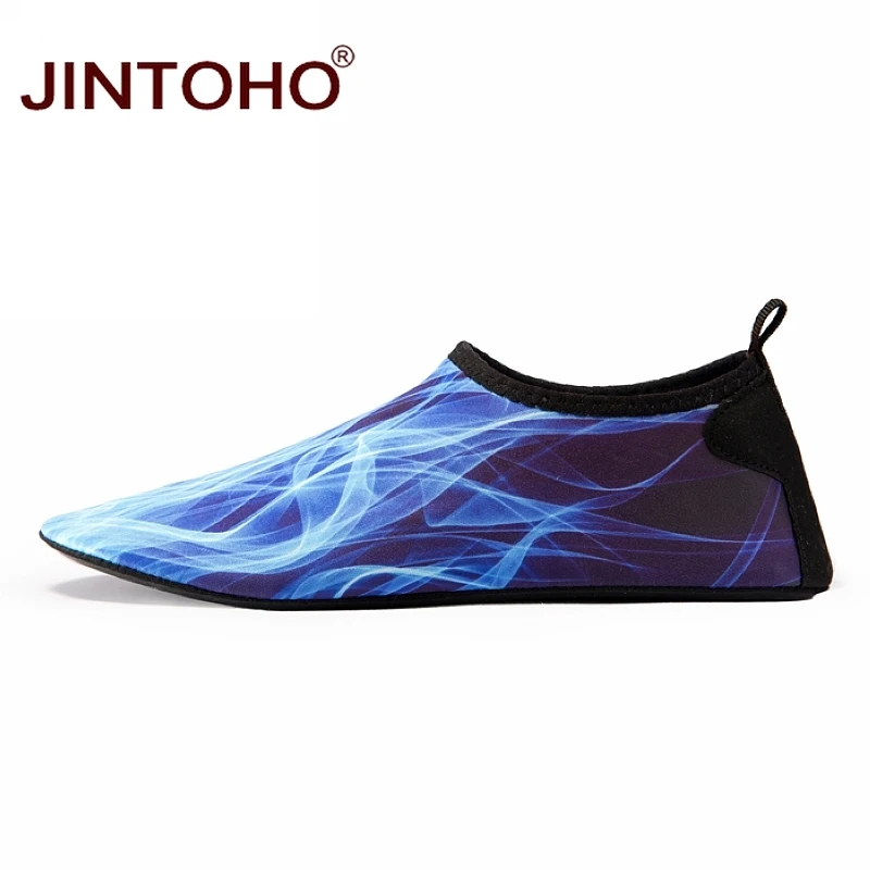 Летняя мужская акваобувь JINTOHO для плавания пляжная обувь большие яркие мужские