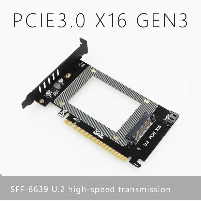JEYI U2BOX+ U2X16 U.2 SFF-8639 адаптер PCIe U2 2,5 'SSD PCI-E X4 X16 intel PCIe3.0 PCI-E3.0 GEN3 M-KEY b-ключ карта AHCI Dual power