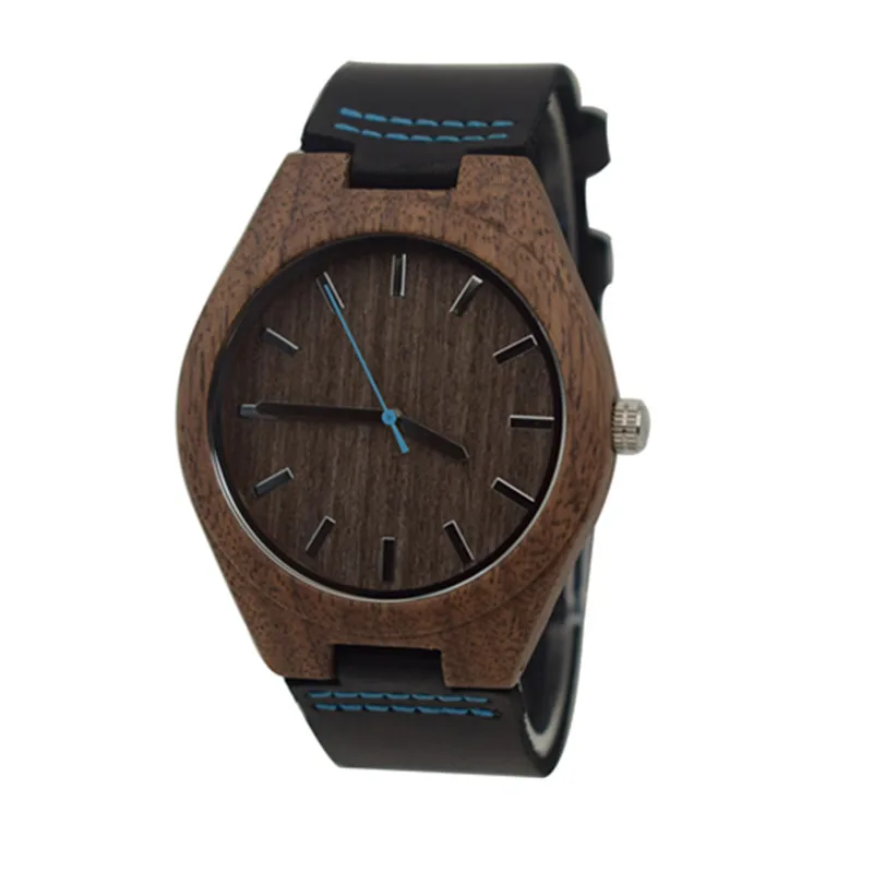 Модные деревянные часы из ореха для мужчин и женщин рождественские подарки с