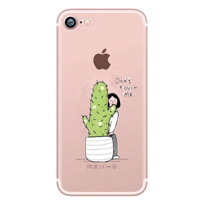 2018 милый мультфильм мягкий ясности TPU чехол для iPhone 8 Мода силиконовая 7 6 s X плюс 5 5S