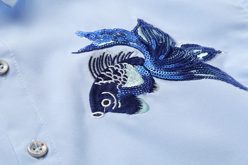 

QUANBO 2019 New Youth Mens Embroidery Whale Solid Color Short Sleeve Shirt Men Casual Summer Shirts Big size 5XL 6XL 7XL 0.